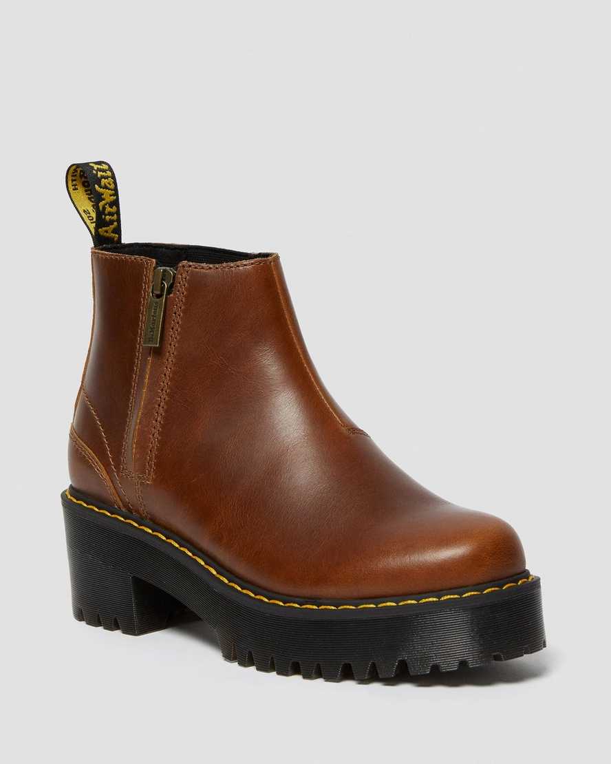 Dr. Martens Rometty Lær Chelsea Støvler Dame Oransje [5360RTFQD]